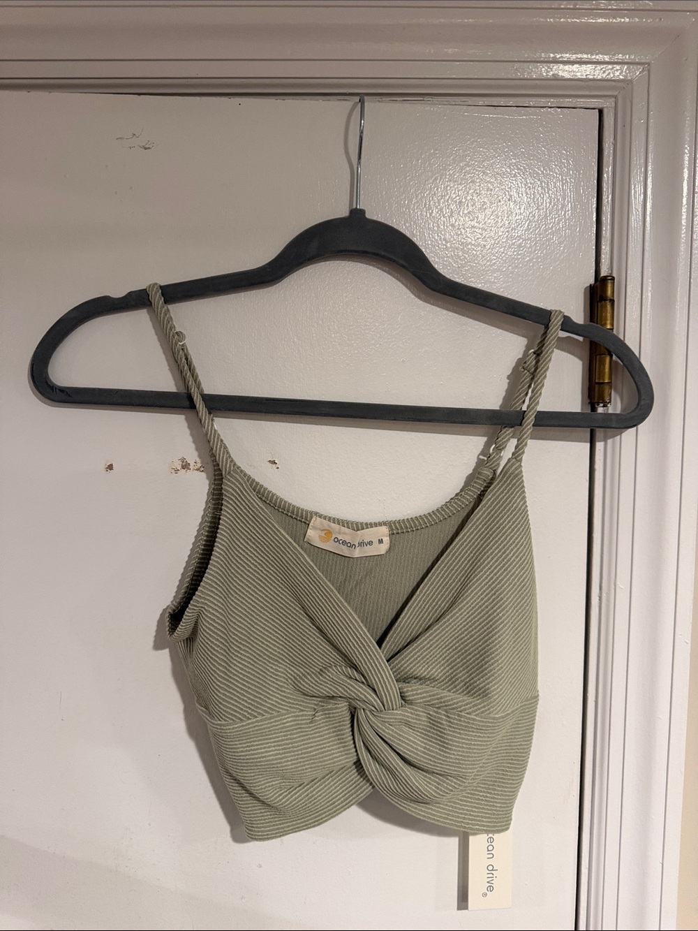 NWT size Medium.  Sage Twist-Front Ribbed Tank Top